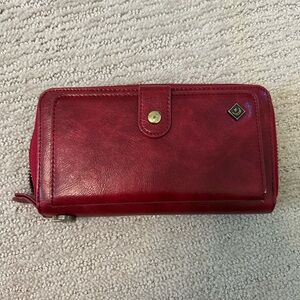 Pola- Elegant Red Leather Women's Wallet